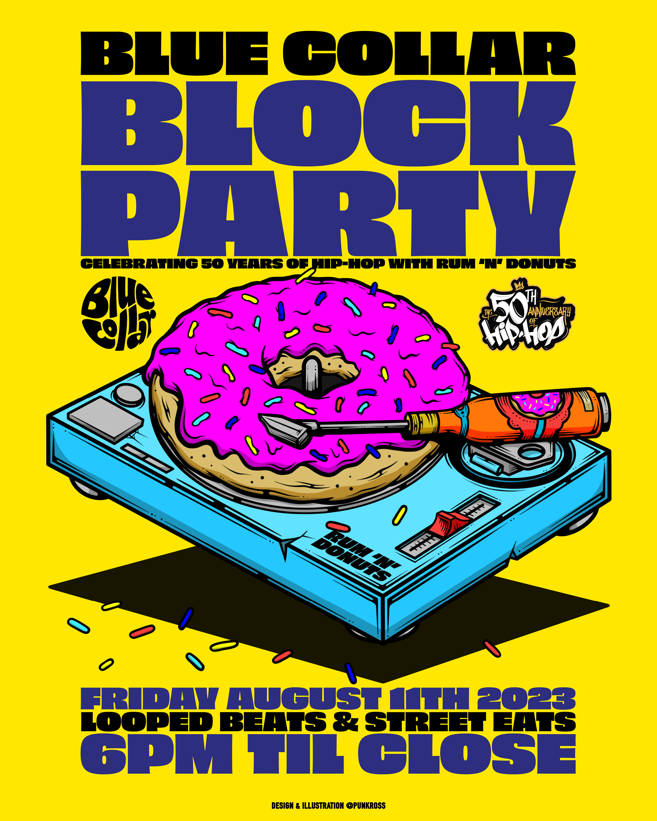 50 Years of Hip Hop Block Party w/ Rum n Donuts DJs What's On Reading