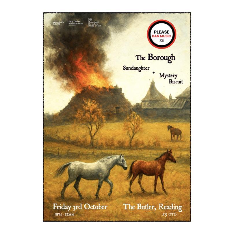 Poster for PLEASE BAN MUSIC gig