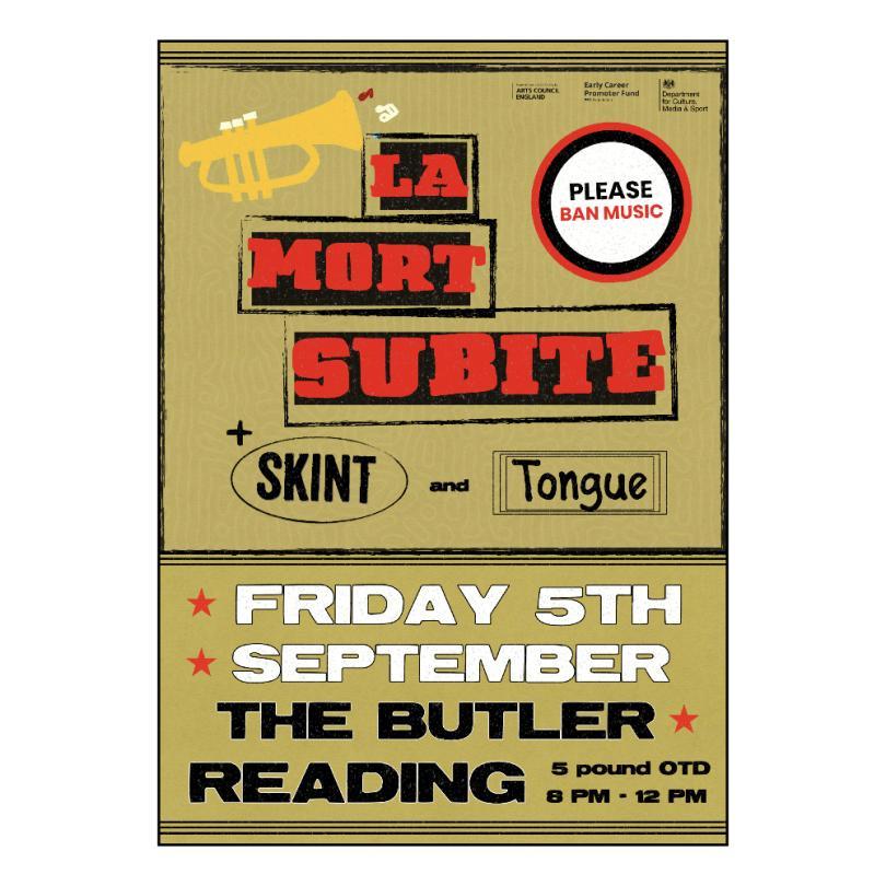 Poster for PLEASE BAN MUSIC gig