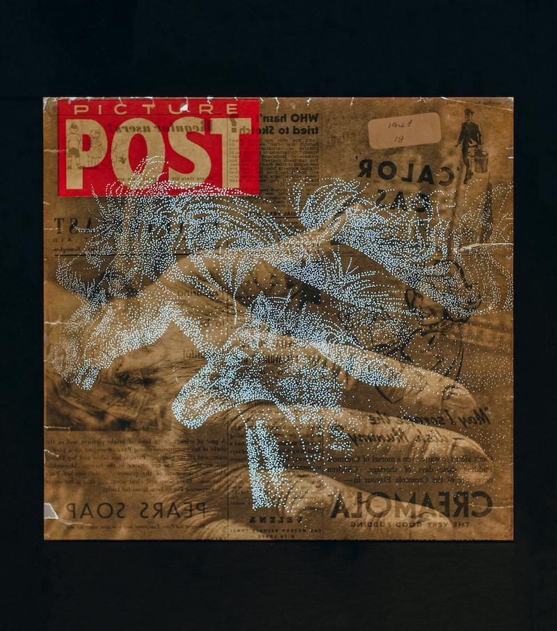 vintage magazine with embroidery