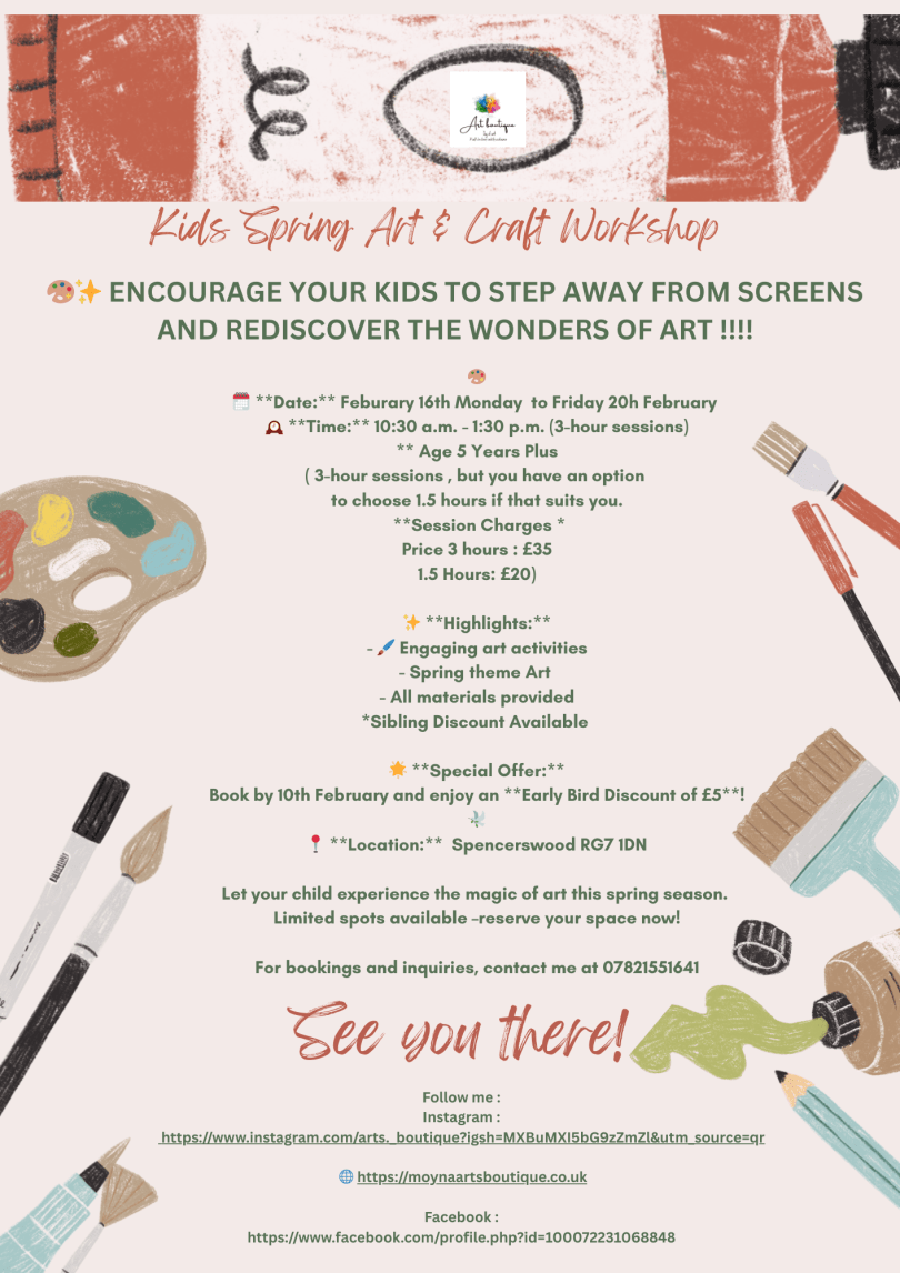 Kids Art & Craft February Half Term Workshop