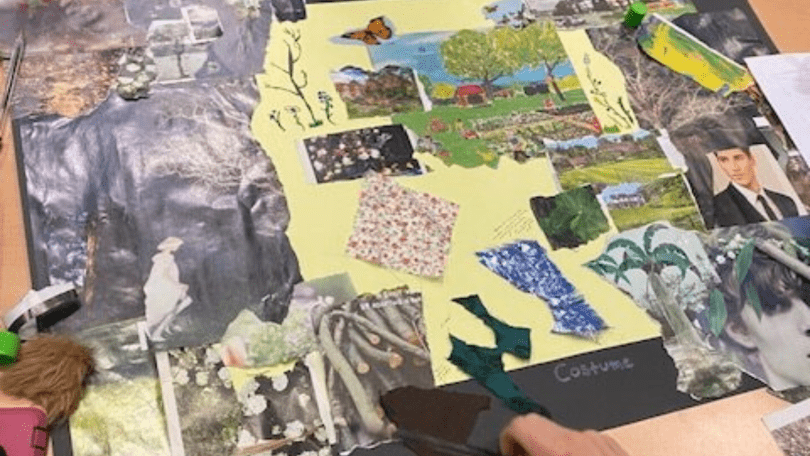 Photograph of a set design mood board