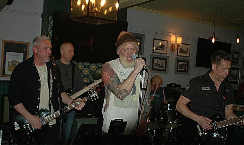 band members on stage