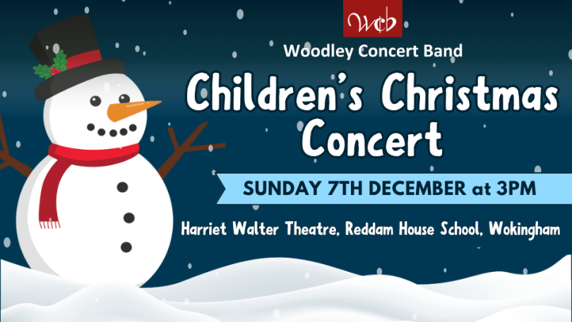 Poster image for Children's Christmas Concert with cartoon-style snowman