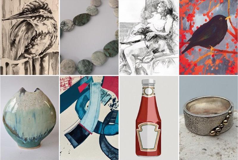 montage of various artworks