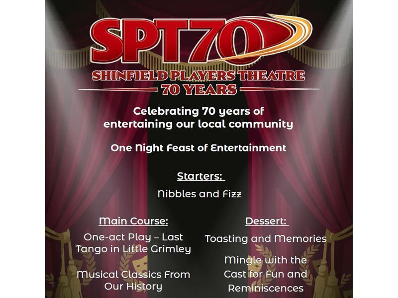 Shinfield Players Theatre is rolling out the red carpet to celebrate our 70th Anniversary with a spectacular milestone evening.