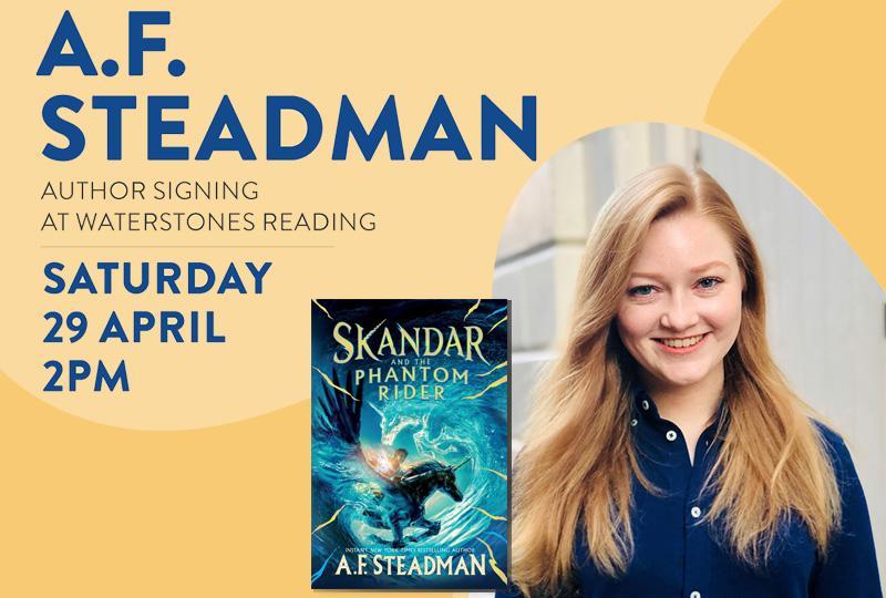 Signing with A. F. Steadman for 'Skandar and the Phantom Rider'