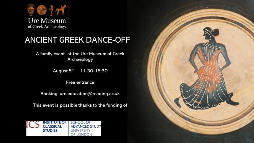 Banner with dancing lady from a pot