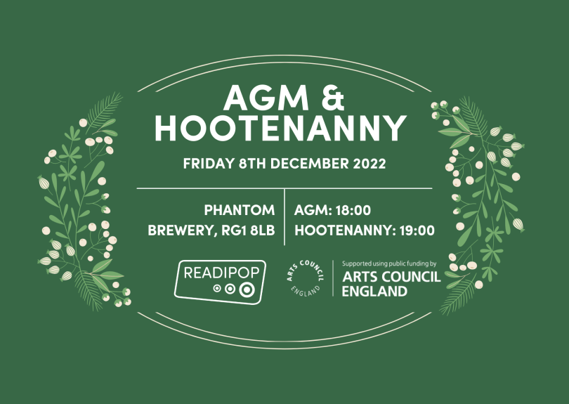 Christmas themed banner with information as seen below