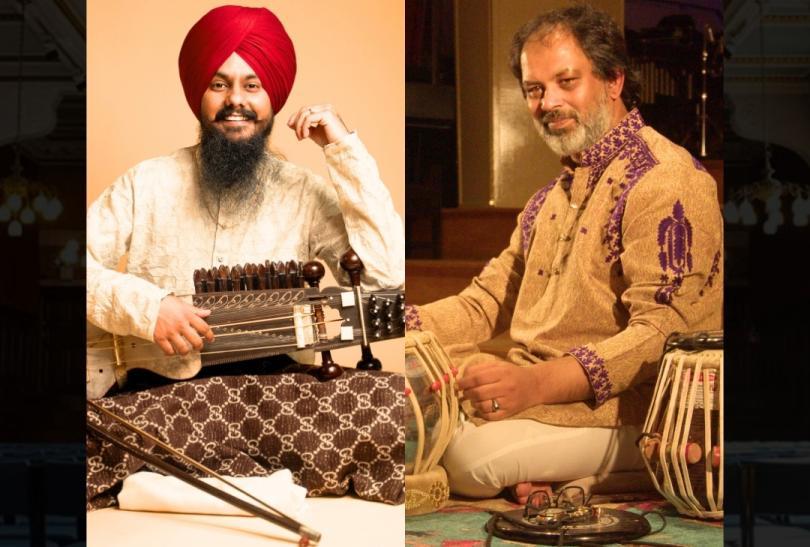 Satwinder Pal Singh on the Sarangi and Ustad Shahbaz Hussain on the Tabla