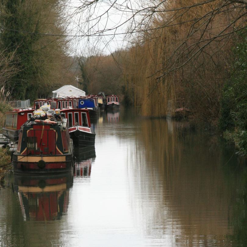 The Kennet & Avon Canal and the River Kennet at Aldermaston