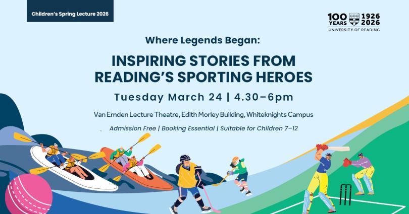 Poster with cartoon images of various sportspeople