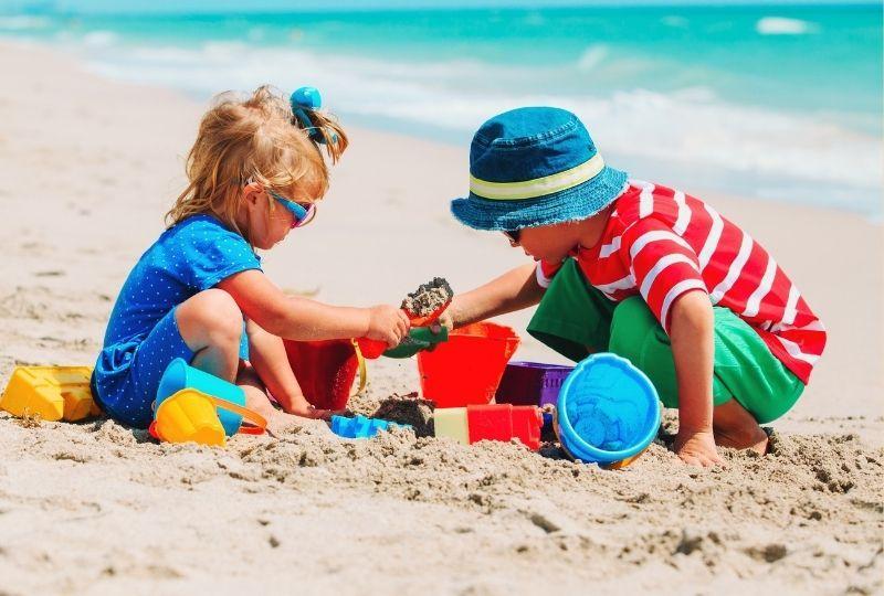 Children playing on the beach