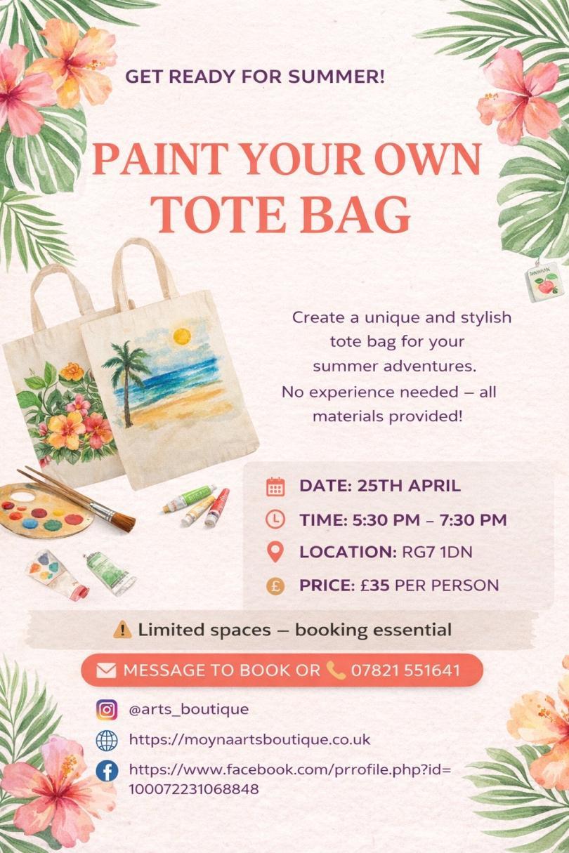 Being Creative with hand painted tote bags