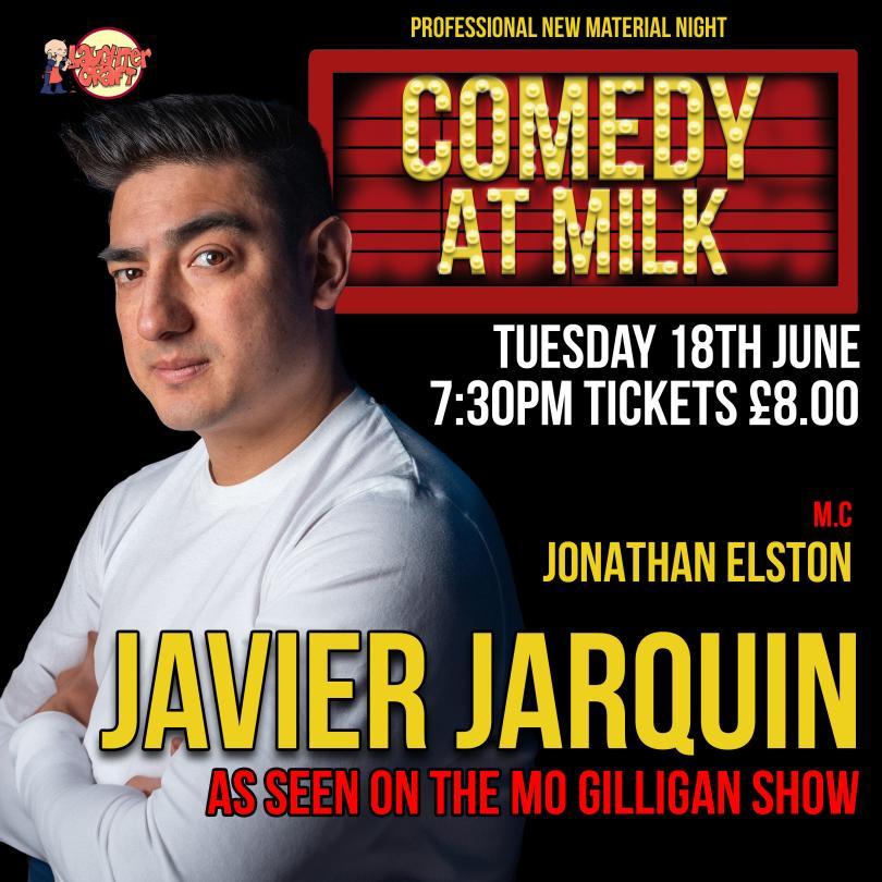 A picture of the poster for the comedy night
