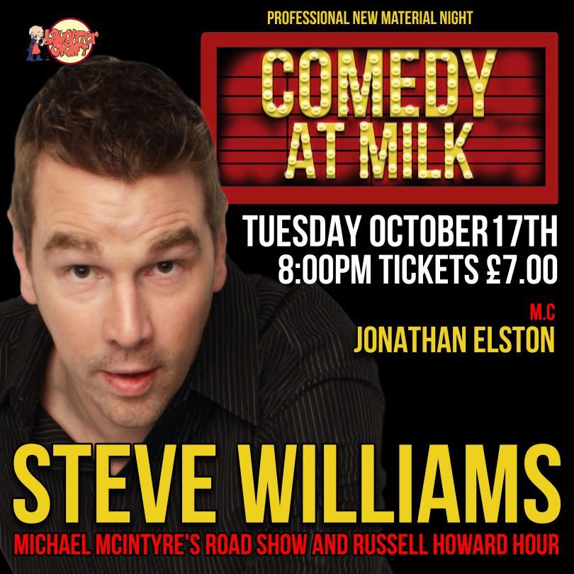 A picture of the poster for the comedy night