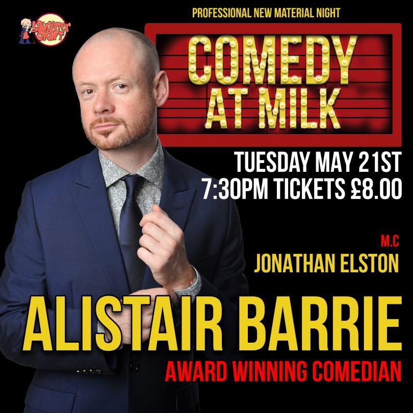 A picture of the poster for the comedy night