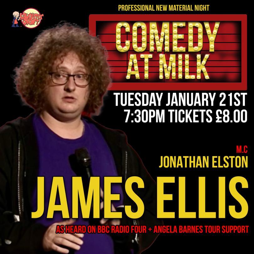 A picture of the poster for the comedy night