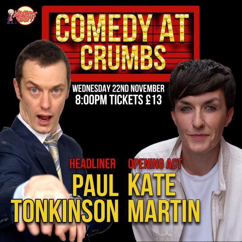 A picture of the poster for the comedy night