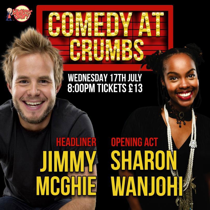 A picture of the poster for the comedy night