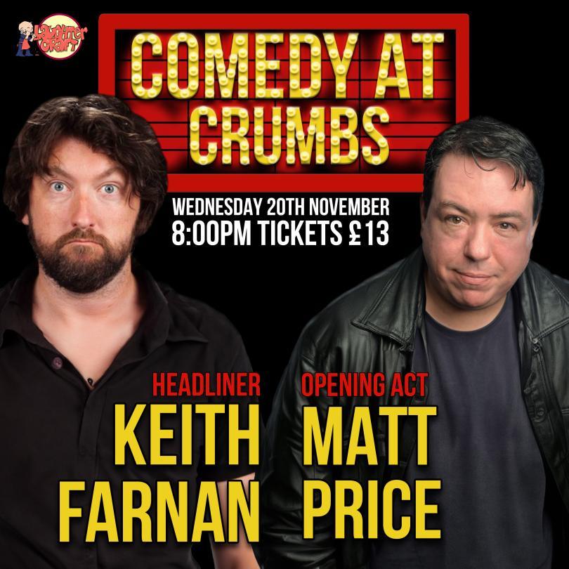 A picture of the poster for the comedy night