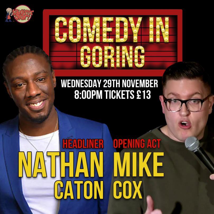 A picture of the poster for the comedy night