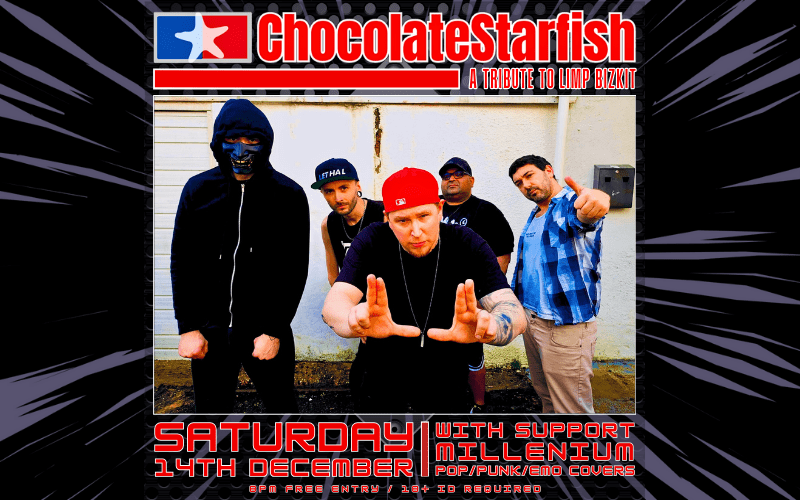 LIMP BIZKIT Tribute CHOCOLATE STARFISHG  Bringing you the Best Of Limp BizkitWith Millenium Pop/Punk/EMO Covers #chocolatestarfish #limpbizkit #purpleturtlerocks #purpelturtlereading #gotoagigthismonth