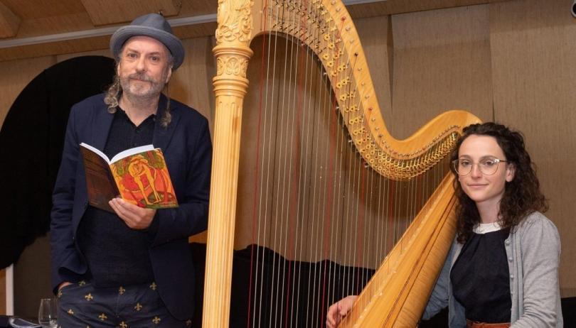 Harp and poetry performance