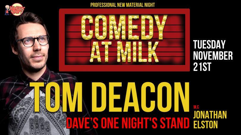 A picture of the poster for the comedy night