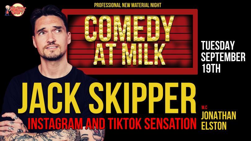 A picture of the poster for the comedy night