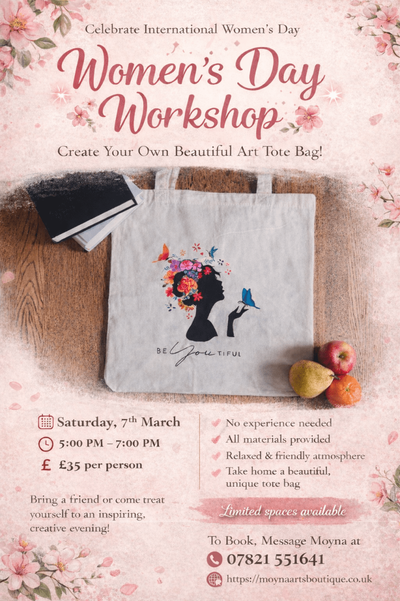 Hand painted bag for international Women's day