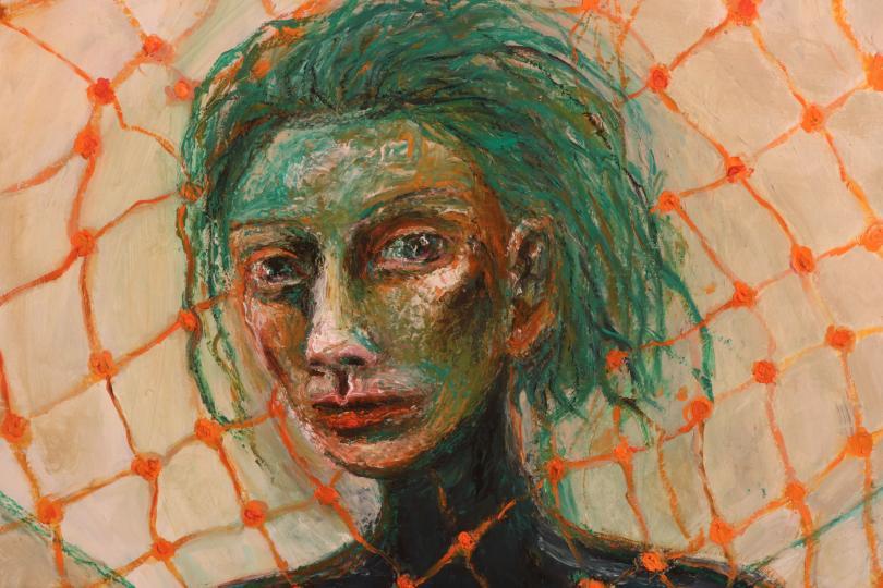 Duality with Horse oil painting by Rebecca Swainston