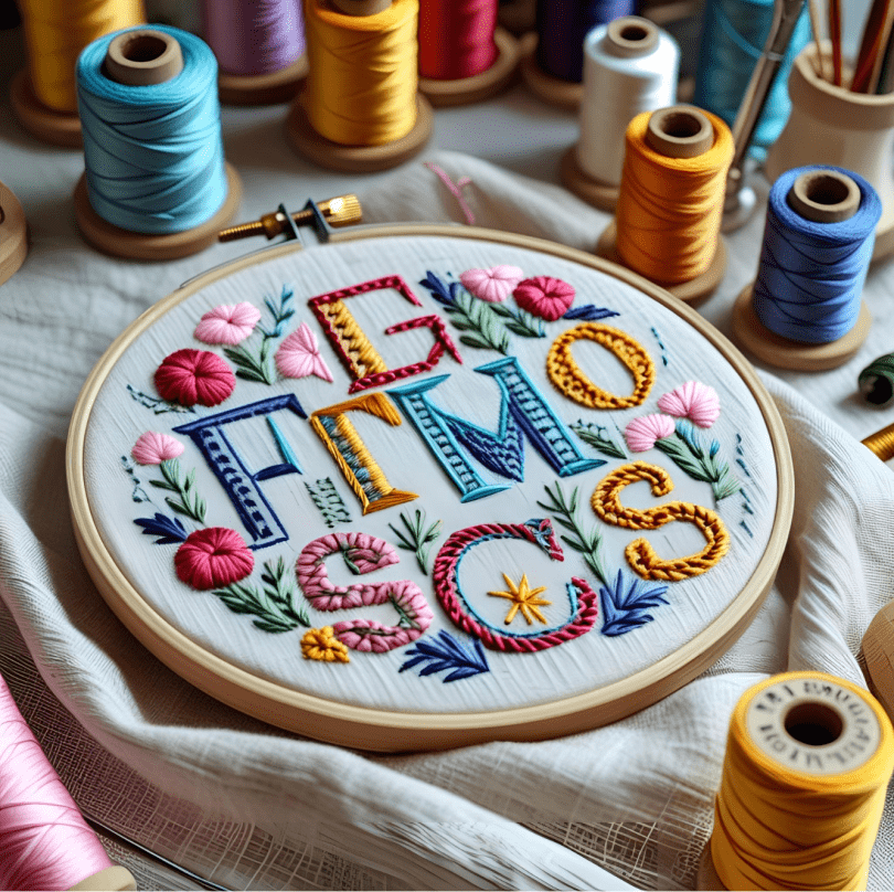 Letters embroidered