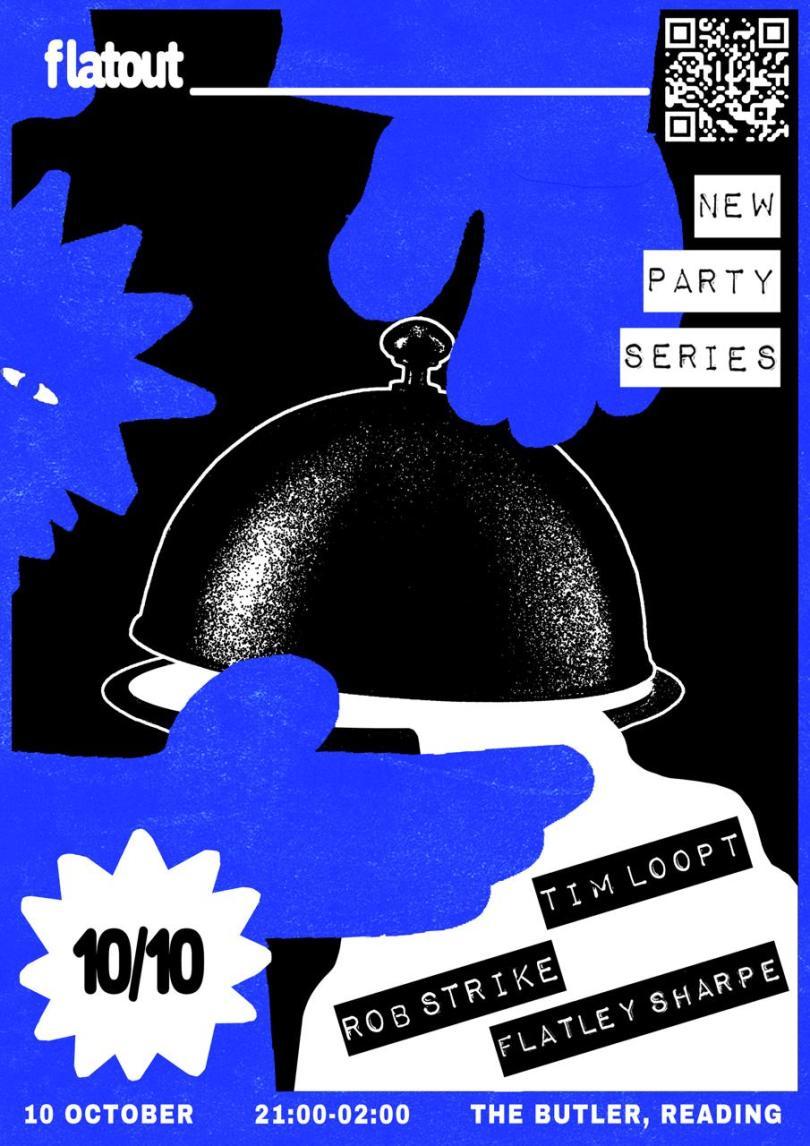 Poster for Flatout - a new party series and club night