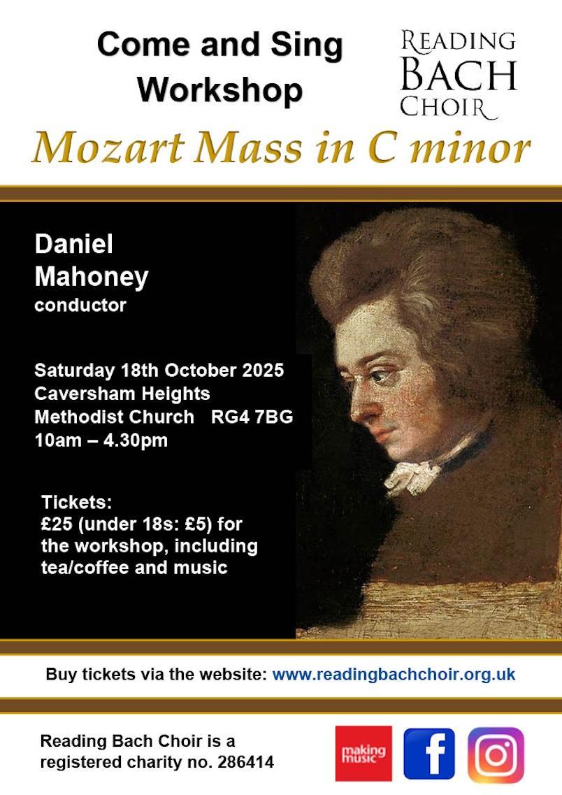 Poster of event with image of Mozart