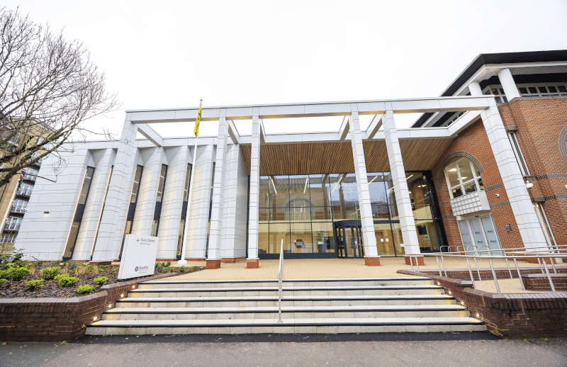 Front view of Reading Civic Centre, Bridge Street