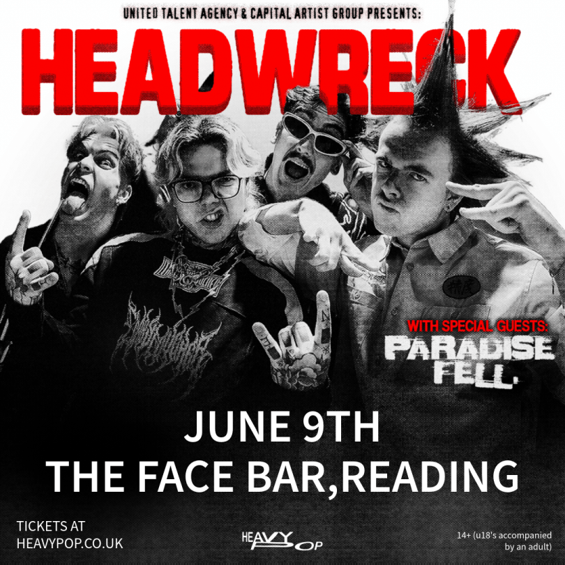 headwreck gig poster for the facebar on 9th June