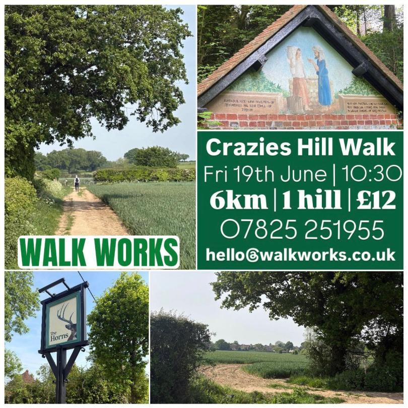 Walk Works 6km route in Crazies Hill