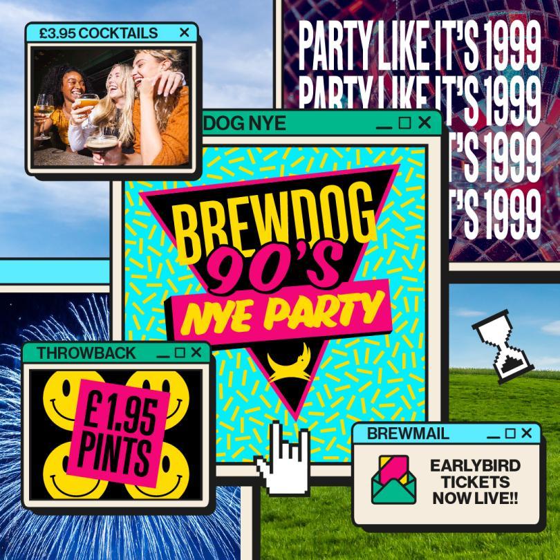90's style graphics advertising the event