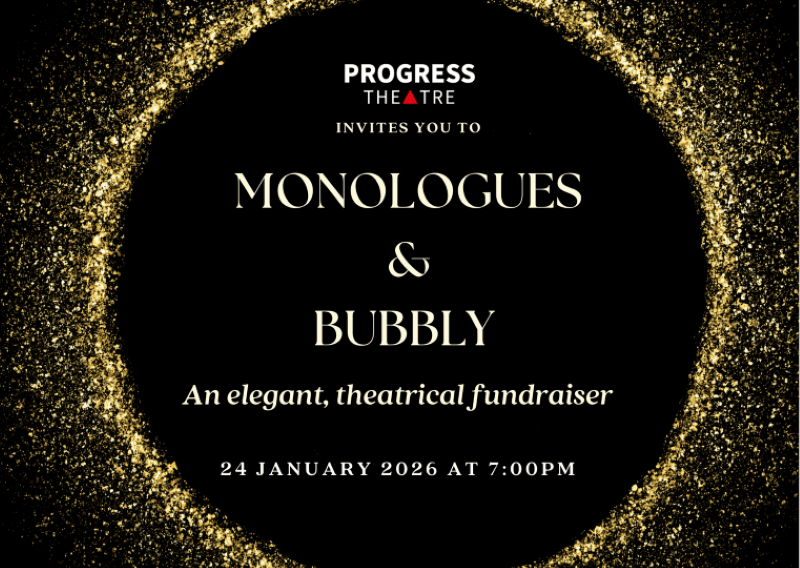 Black and gold invitation with text