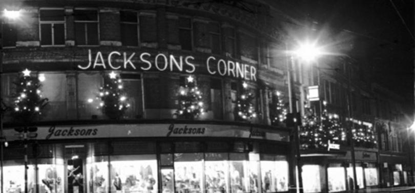 Black and White photo of Jackson Corner