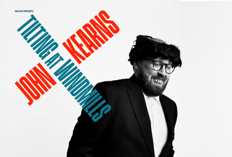 Comedian John Kearns in a wig and false teeth