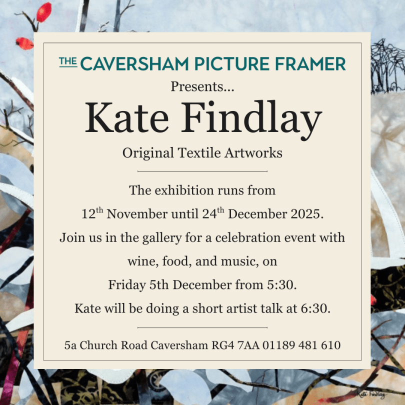 Advertisement for an exhibition of artwork by artist Kate Findlay