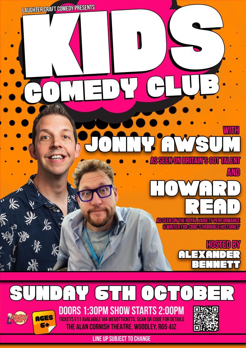 A picture of the poster for the comedy night