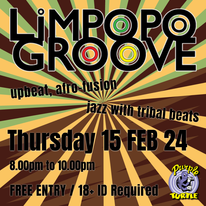Limpopo Groove is an established, 6-piece, upbeat, afro-fusion group for all ages and walks of life. They play infectious, lively music, inspired by their drummer and founder’s African homeland. With original songs written in Shona and English, Tomson, James, Maria, Lawrie, Hamish & Annie blend jazz with tribal beats and European influences to create catchy rhythms that crowds just can’t help dancing to.