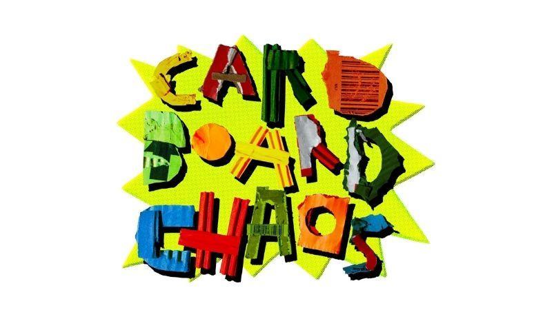 Card board chaos colourful logo