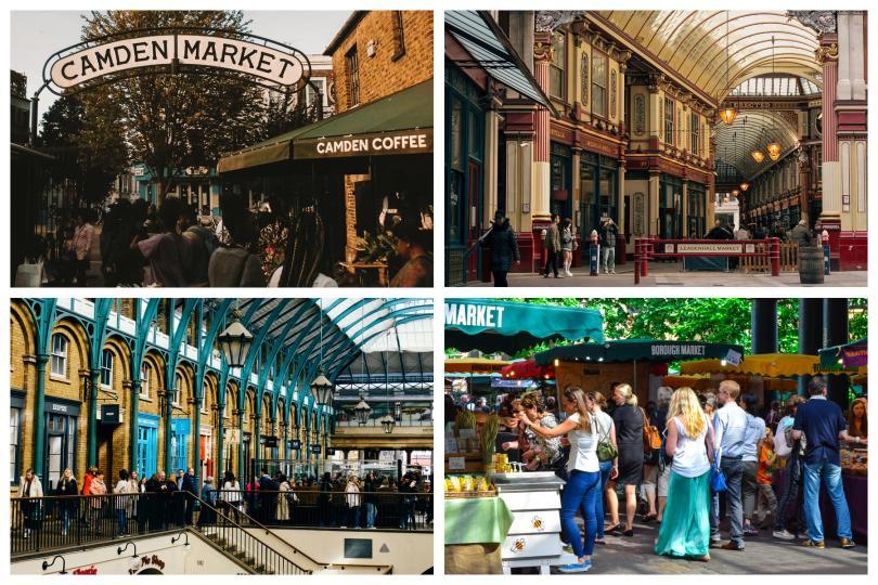 Montage of images of London markets