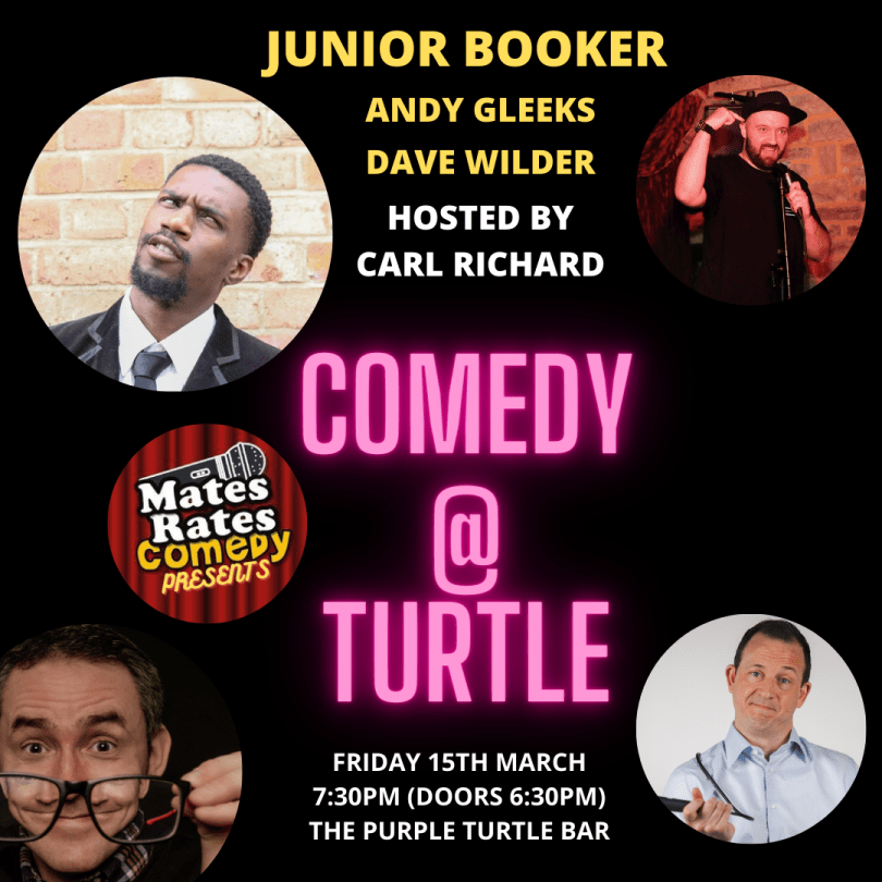 Comedy at Turtle with Headliner Junior Booker