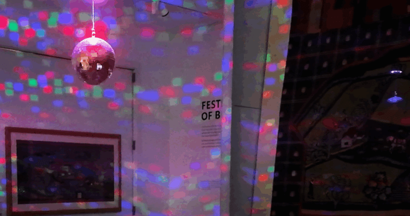 Disco ball in the MERL galleries