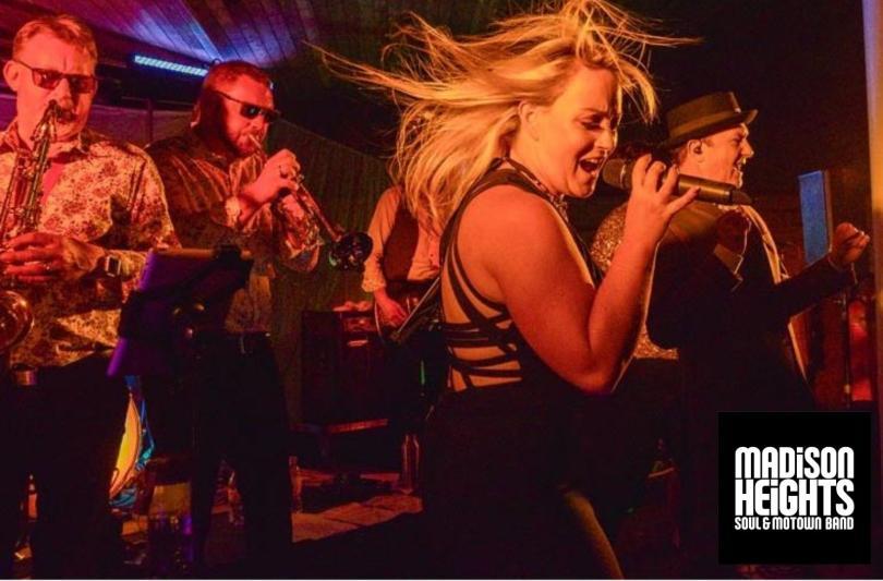 Madison Heights onstage performing at The Jazz Café in Reading.